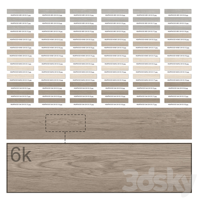 Parquet set 13 – Super Bundle – 4 Types: Oak Honey Maple Gray _ 6K 3ds Max - thumbnail 2