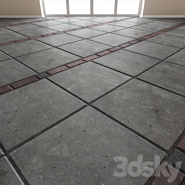 Pavement plate (Floor_011) 3DSMax File - thumbnail 1