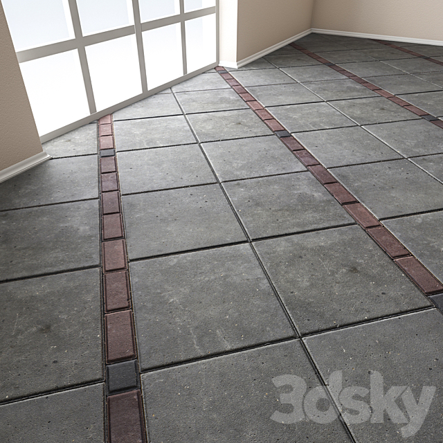 Pavement plate (Floor_011) 3DSMax File - thumbnail 3