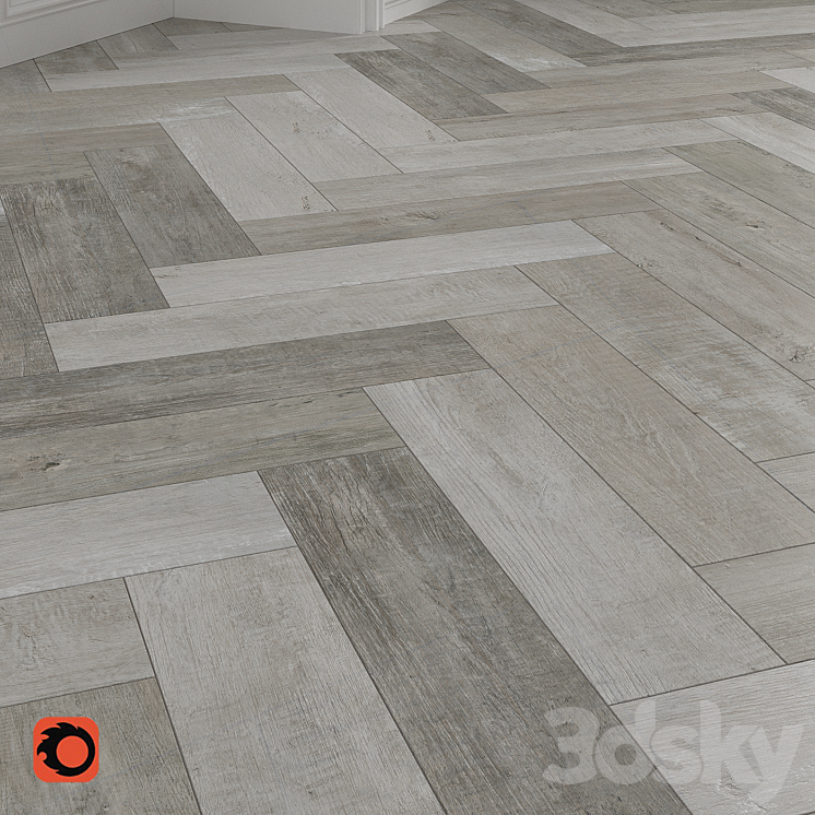 Rona light gray Floor Tile 3DS Max Model - thumbnail 2