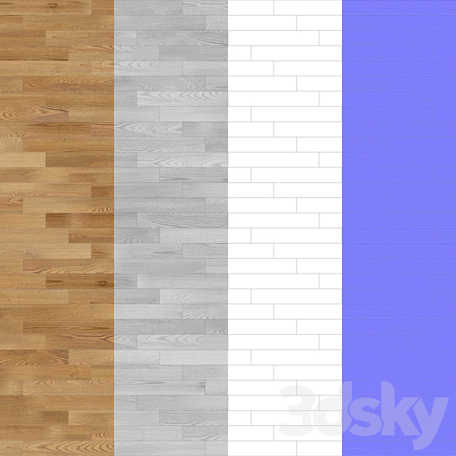 Seamless texture of oak parquet. PBR 8k 3ds Max - thumbnail 3