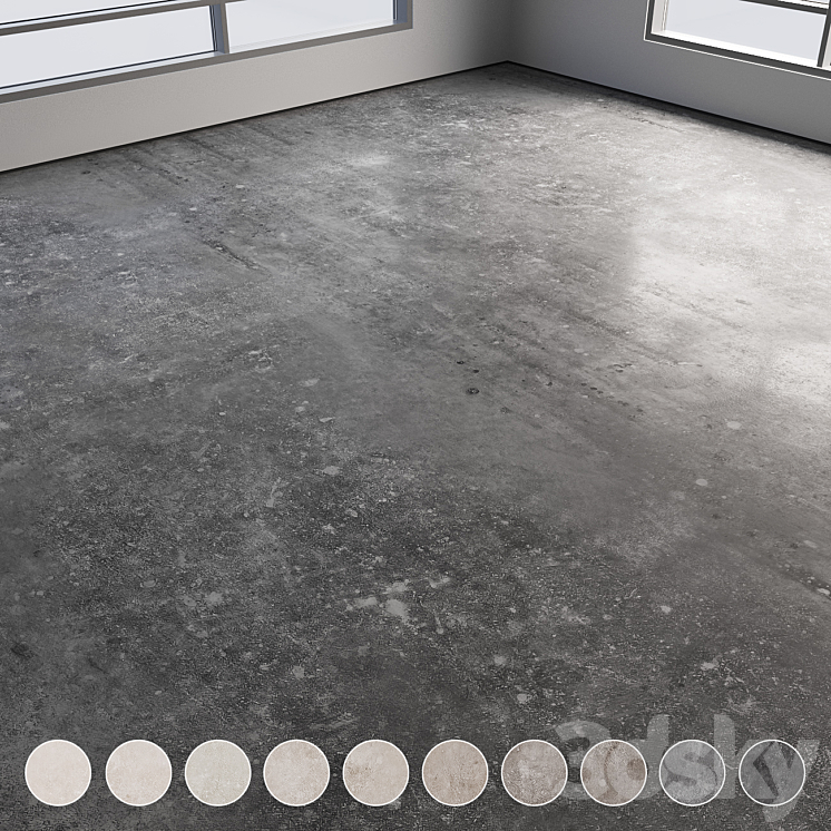 Self-leveling concrete floor No. 22 3DS Max Model - thumbnail 1