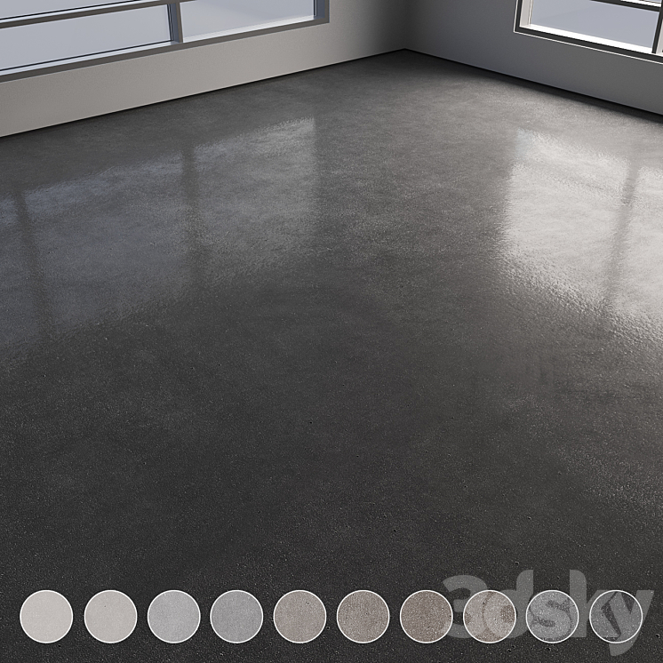 Self-leveling concrete floor No. 27 3DS Max - thumbnail 1