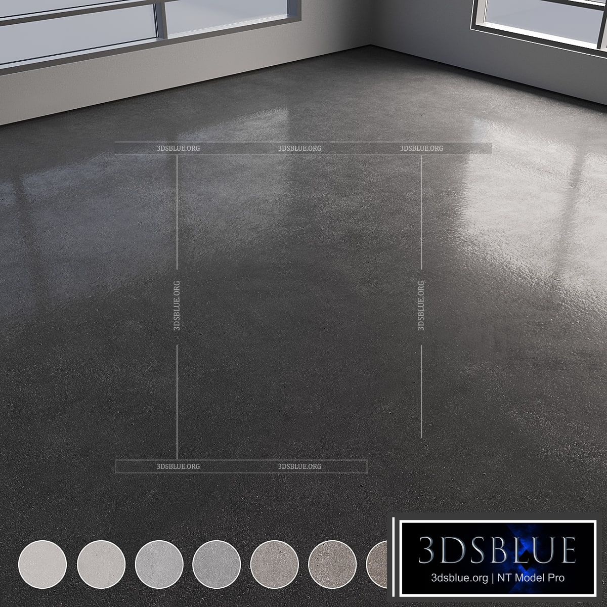 Self-leveling concrete floor No. 27 3DS Max - thumbnail 3