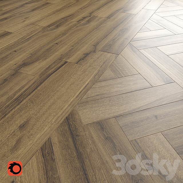 Skogen brown Floor Tile 3ds Max - thumbnail 1