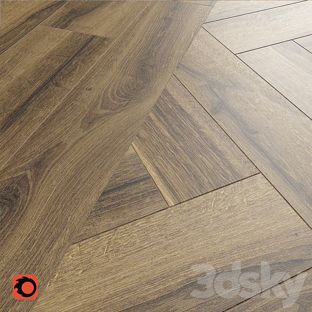 Skogen brown Floor Tile 3ds Max - thumbnail 3