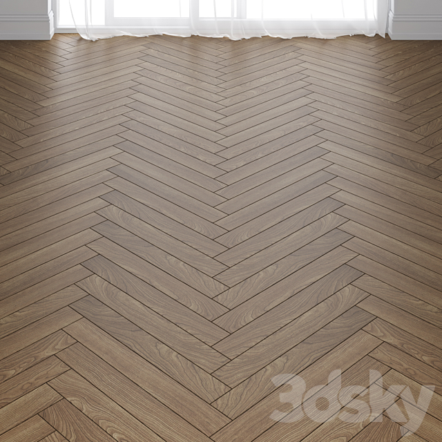 Tennessee Cherry Wood Parquet Floor in 3 types 3DS Max Model - thumbnail 2