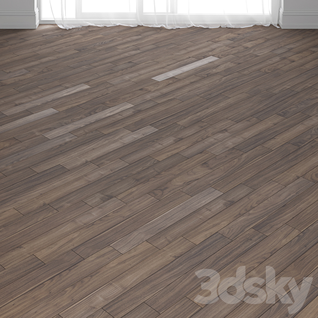 Virginia Walnut Parquet Floor in 3 types 3ds Max - thumbnail 3