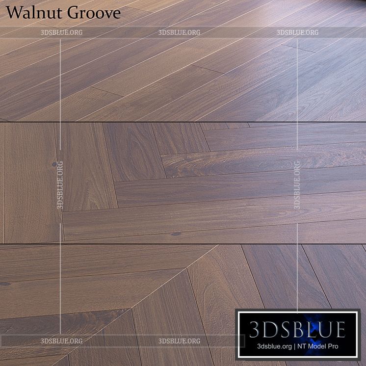 Walnut Groove 3DS Max - thumbnail 3