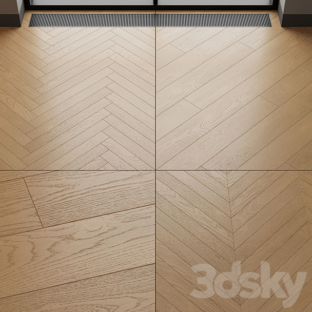 Wood floor Natural Oak 3DSMax File - thumbnail 1