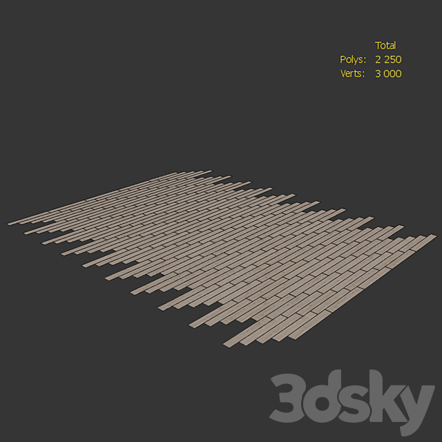 Wood floor Oak (Nordic NEW Brushed) 3DS Max Model - thumbnail 4