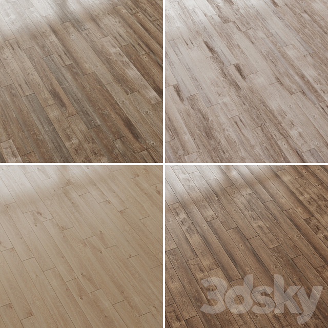 Wood floor Pine Oak Set 3 3DSMax File - thumbnail 2