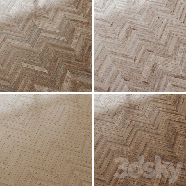 Wood floor Pine Oak Set 3 3DSMax File - thumbnail 3