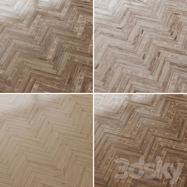 Wood floor Pine Oak Set 3 3DSMax File - thumbnail 5