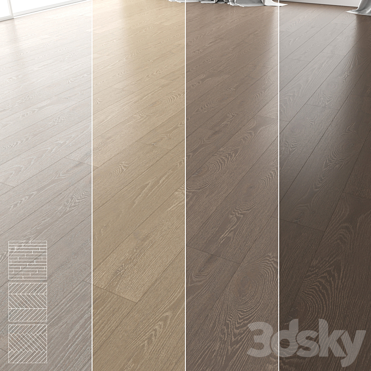 Wood Floor Set 20 3DS Max Model - thumbnail 1