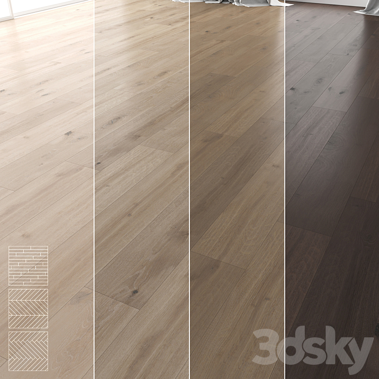 Wood Floor Set 21 3DS Max Model - thumbnail 1