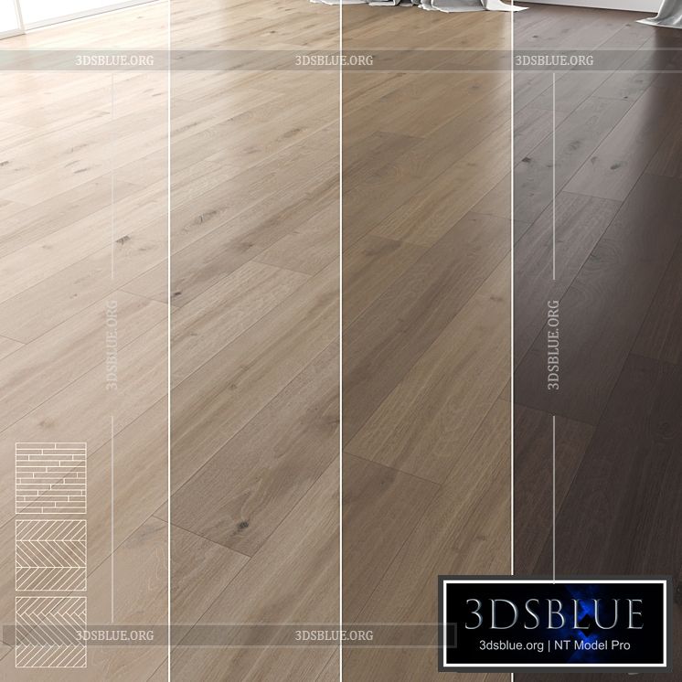 Wood Floor Set 21 3DS Max - thumbnail 3