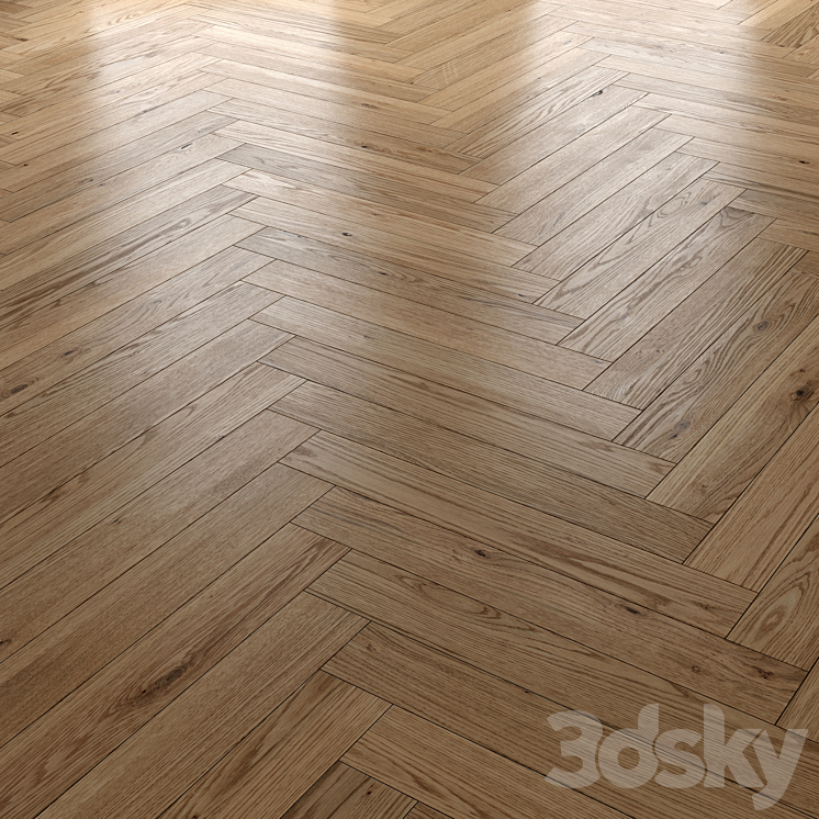 Wood floor standart and herringbone 3DS Max - thumbnail 2