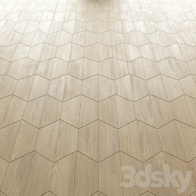 Wood tile from Finex Arezzo DIAMONDUV OIL 3DS Max Model - thumbnail 2