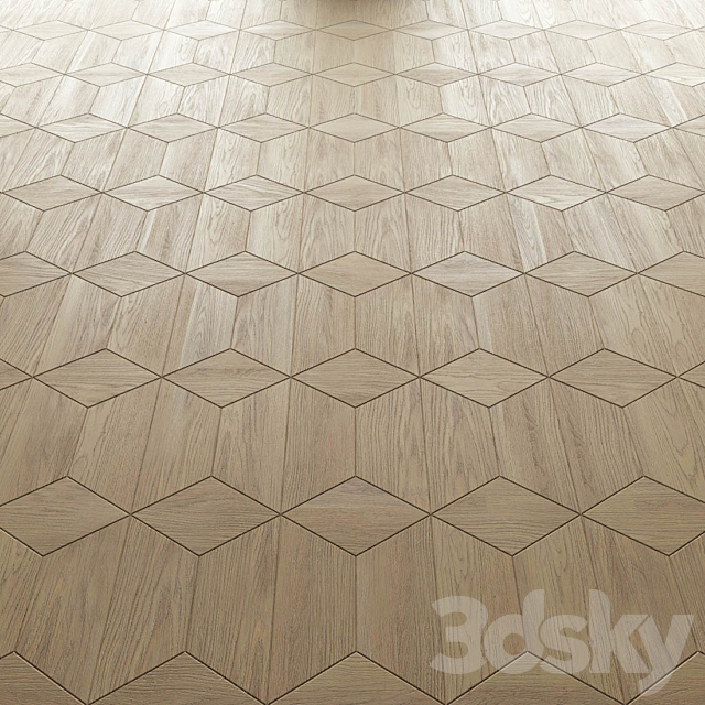 Wood tile from Finex Arezzo DIAMONDUV OIL 3DS Max Model - thumbnail 3