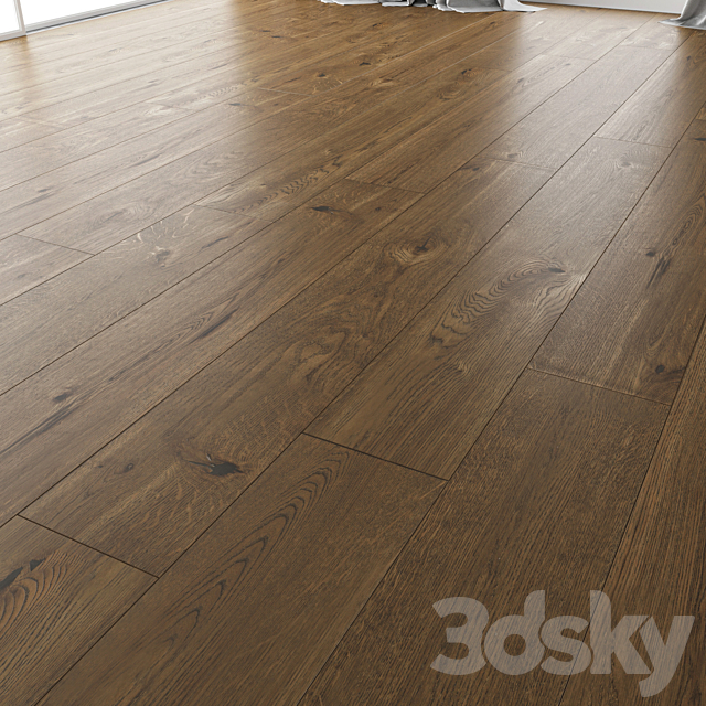 Wooden floor Oak (Estate NEW Brushed) 3ds Max - thumbnail 1