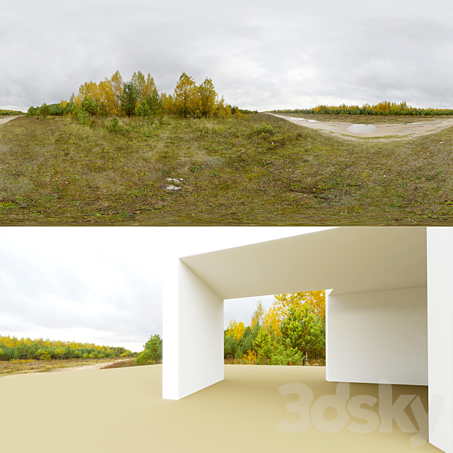 HDRi autumn forest 3DS Max Model - thumbnail 2