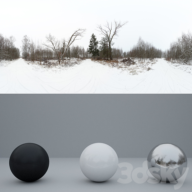 HDRi Winter 3ds Max - thumbnail 1