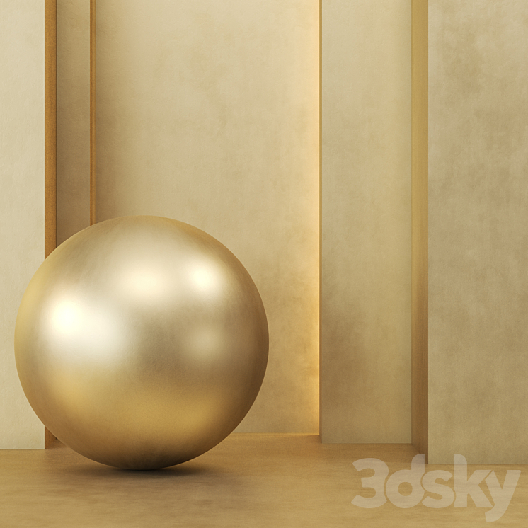 3 Gold Texture 4k (3 Color) Seamless – Tileable 3DS Max Model - thumbnail 1