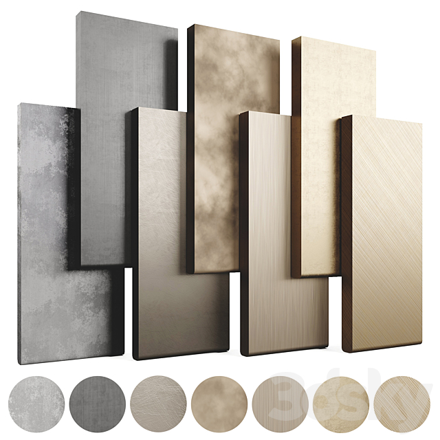 Collection Metal Materials LuxLucia Casa 7 Colors Set01M1 3ds Max - thumbnail 1