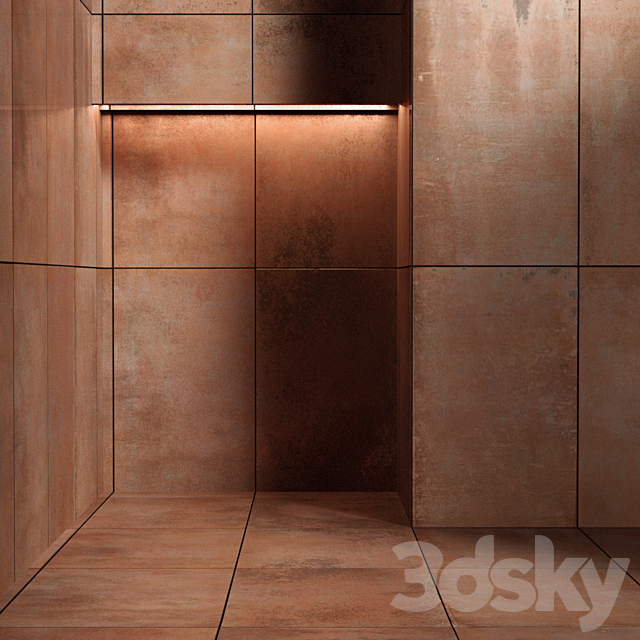 Corten steel 3DS Max Model - thumbnail 2