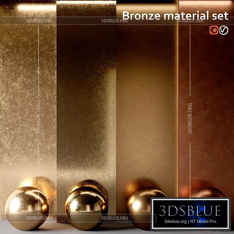 Material set Bronze 3DS Max - thumbnail 3