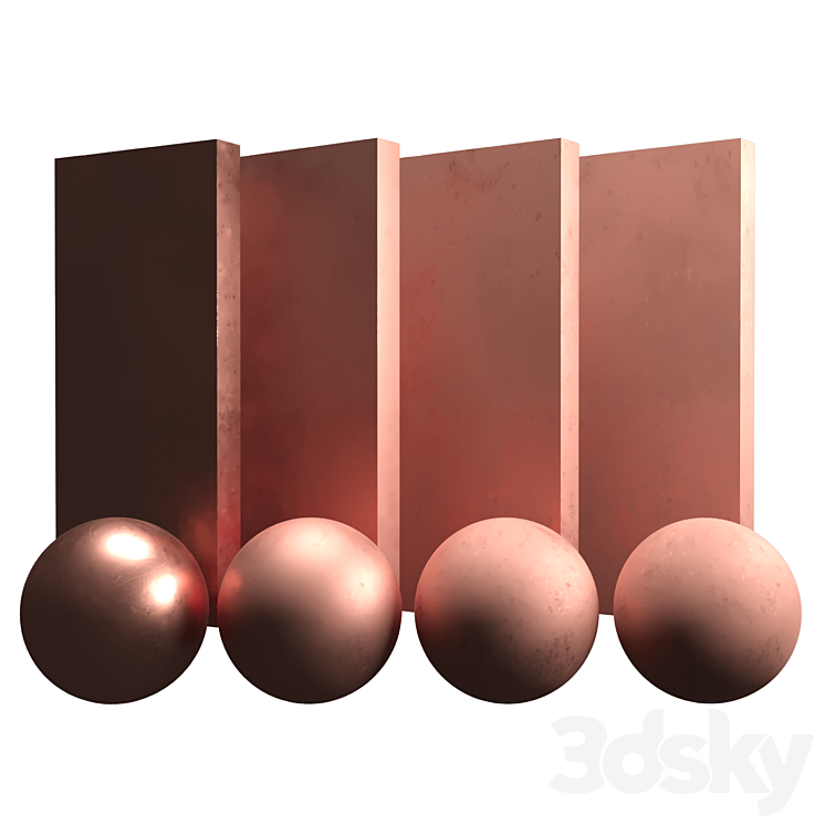 Rose gold 3DS Max - thumbnail 1