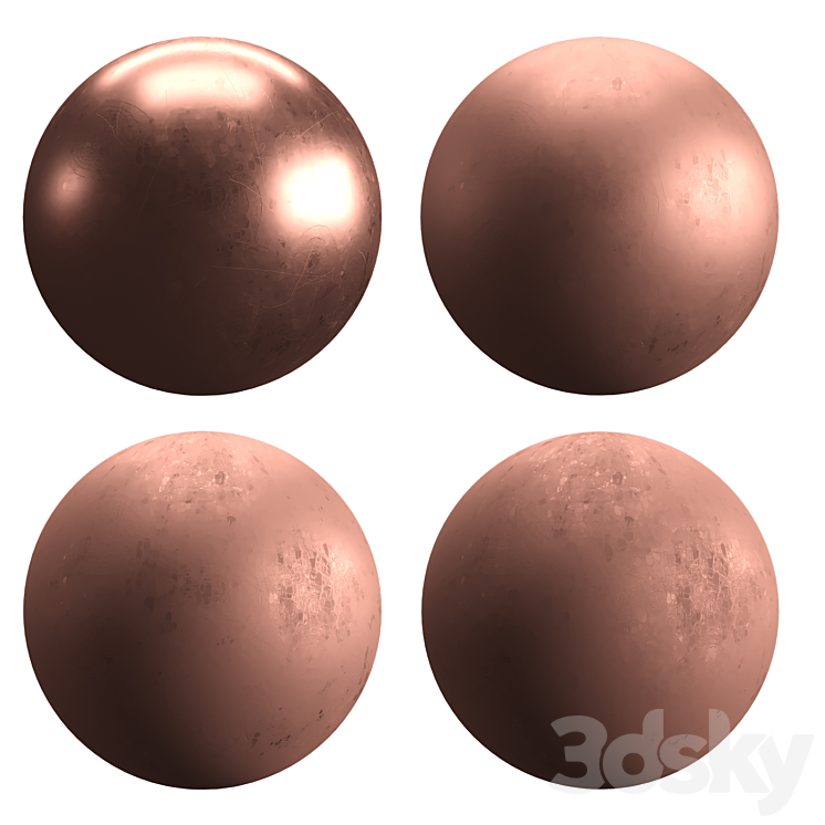 Rose gold 3DS Max - thumbnail 2