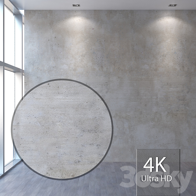 Concrete wall 371 3ds Max - thumbnail 1