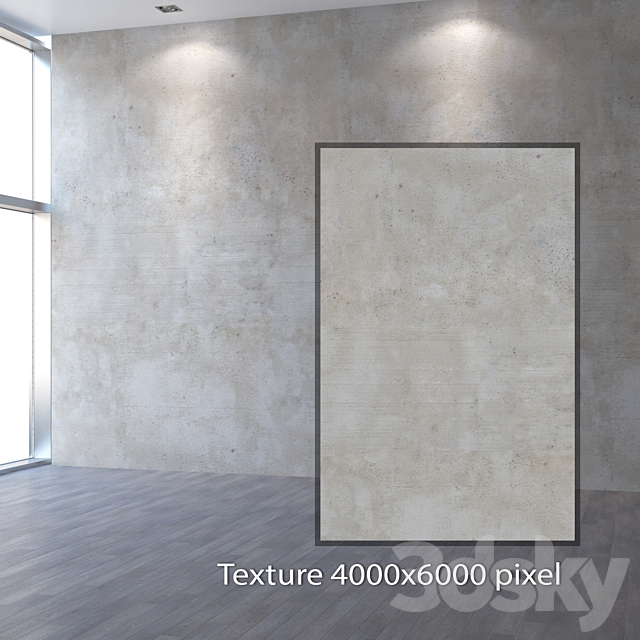 Concrete wall 371 3ds Max - thumbnail 2