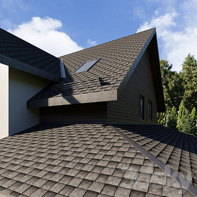 Roof tiles Shinglas Tehnonikol 3DS Max Model - thumbnail 2