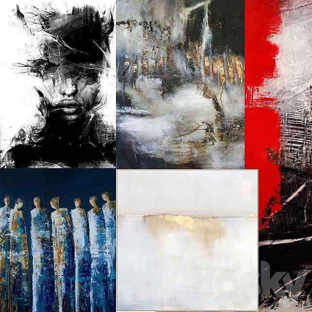 Textures paintings of contemporary art 3DSMax File - thumbnail 1