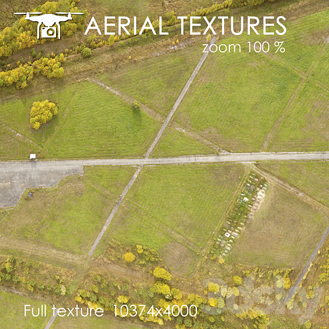 Field with road 160 3ds Max - thumbnail 3