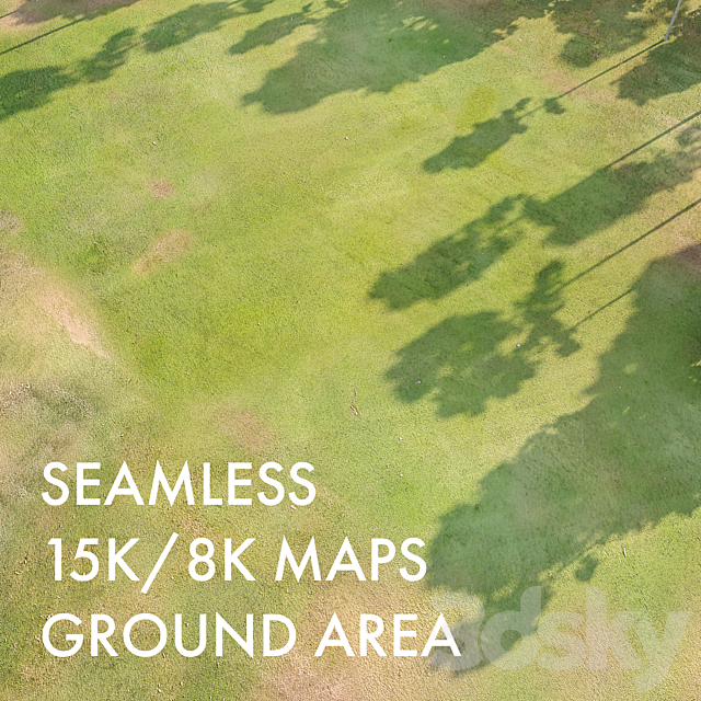 Grassy field area | Seamless | PBR 3ds Max - thumbnail 1