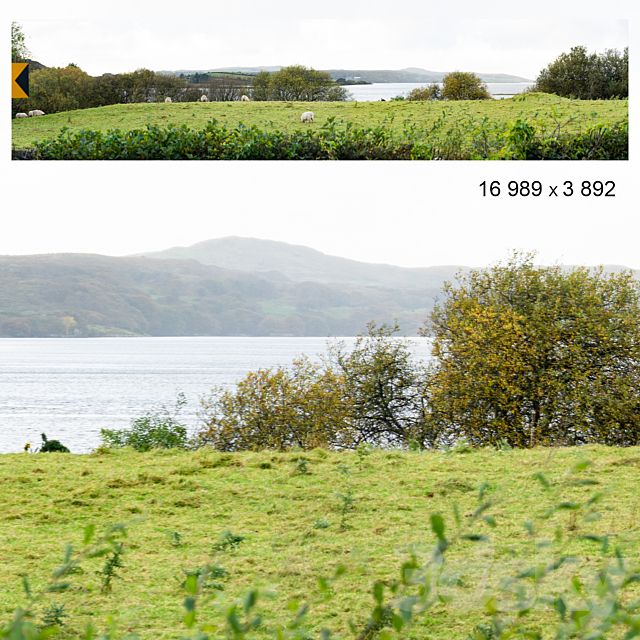 Autumn panorama. Northern Ireland. View of the ocean bay and field. 3ds Max - thumbnail 1