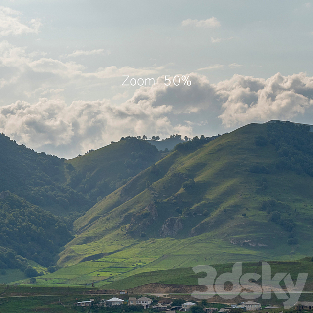 Mountain village. Panorama 35k 3DS Max Model - thumbnail 5