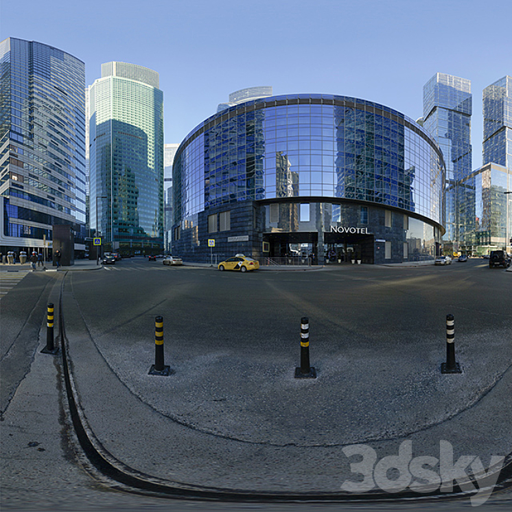 Panorama 360. Moscow City. View of the Novotel. 3DS Max Model - thumbnail 2