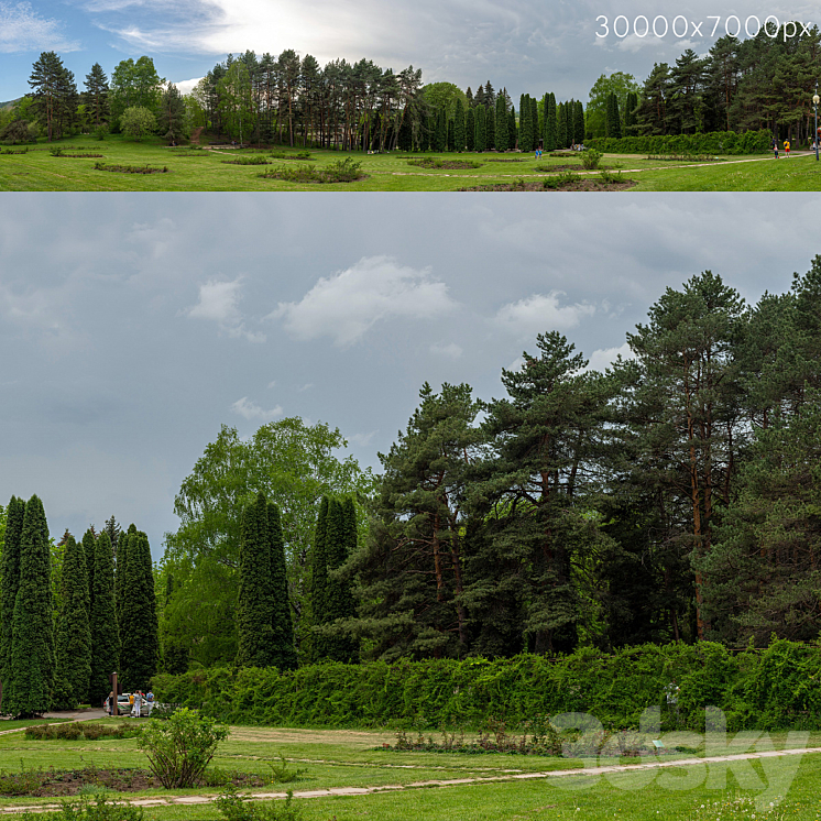 Panorama from the park. 30k 3DS Max - thumbnail 1