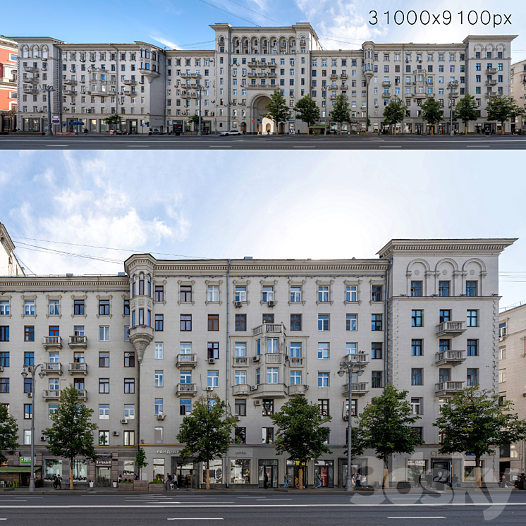 Panorama from Tverskaya street 3DS Max Model - thumbnail 1