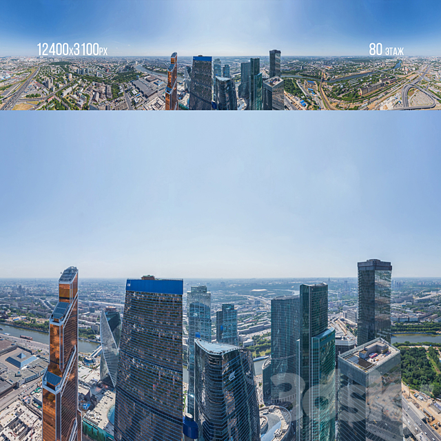 Panorama Moscow City. a set of panoramas 20th – 80th floors. day _ night 3DSMax File - thumbnail 1