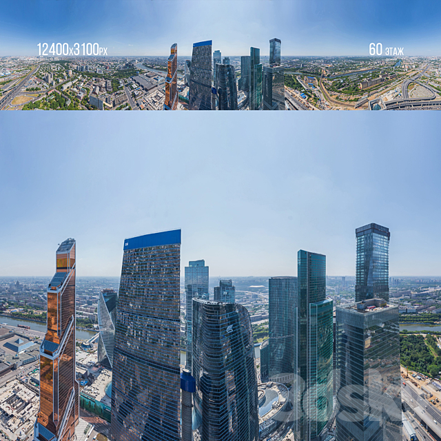 Panorama Moscow City. a set of panoramas 20th – 80th floors. day _ night 3DSMax File - thumbnail 3