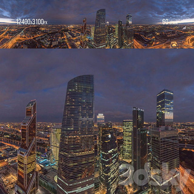 Panorama Moscow City. a set of panoramas 20th – 80th floors. day _ night 3DSMax File - thumbnail 4