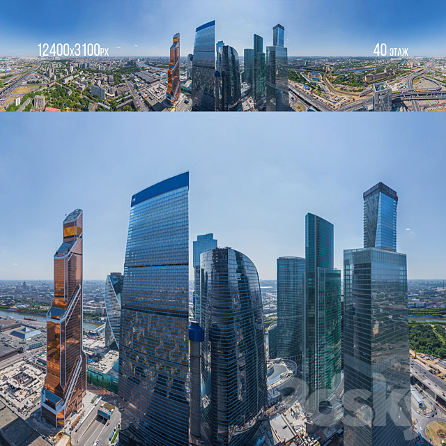 Panorama Moscow City. a set of panoramas 20th – 80th floors. day _ night 3DSMax File - thumbnail 5