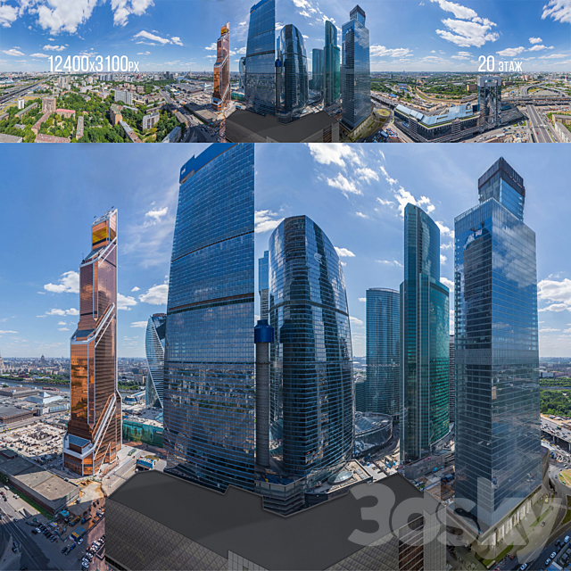 Panorama Moscow City. a set of panoramas 20th – 80th floors. day _ night 3DSMax File - thumbnail 7