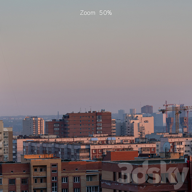 Panorama of Novosibirsk from the center in the morning. 30k 3DSMax File - thumbnail 4